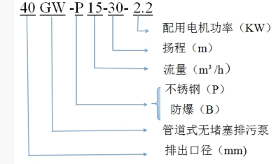 排污泵型號含義